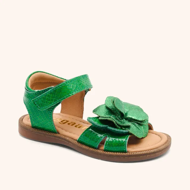 Bisgaard Agnes sandal Green Croco læder