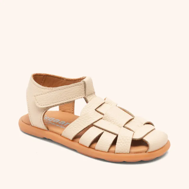 Bisgaard Barefoot Alison barfodssandal creme lukket tå