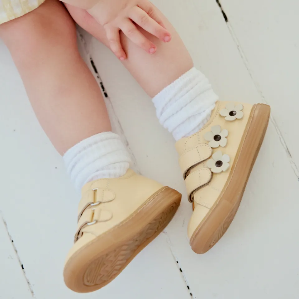 Angulus Begynder sneaker børnesko blomst velcro
