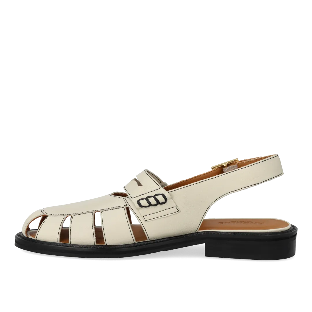 Angulus Slingback penny loafer læder cut-out