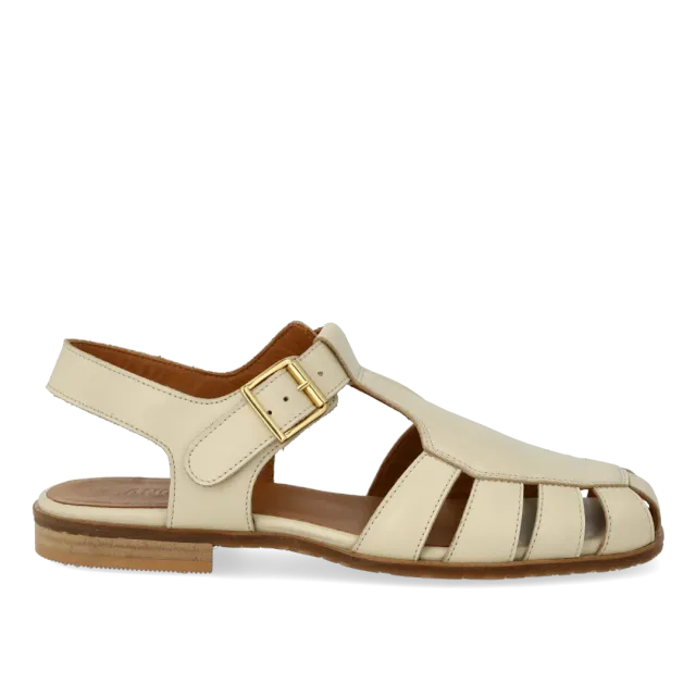 Angulus Fisherman Sandal Dame Læder Guldspænde