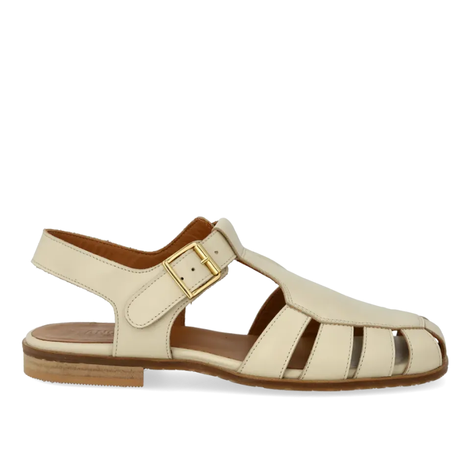 Angulus Fisherman Sandal Dame Læder Guldspænde