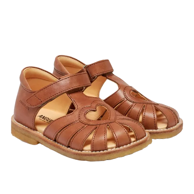 Angulus Hjertesandal med velcrolukning sandal børn rummelig