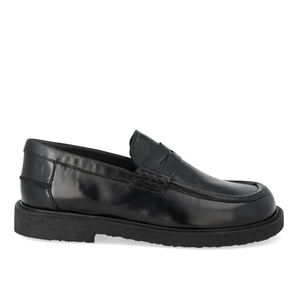 Angulus Loafer Penny dameloafer læder bred pasform