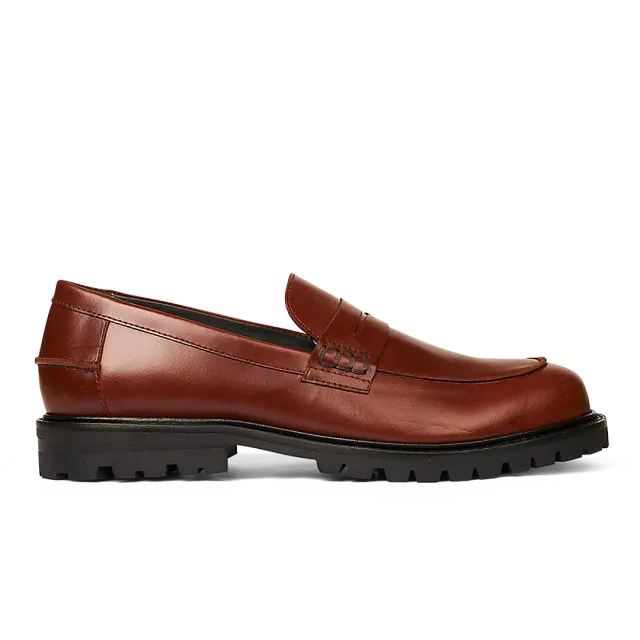 Angulus Klassisk loafer herresko sort tracksål skind
