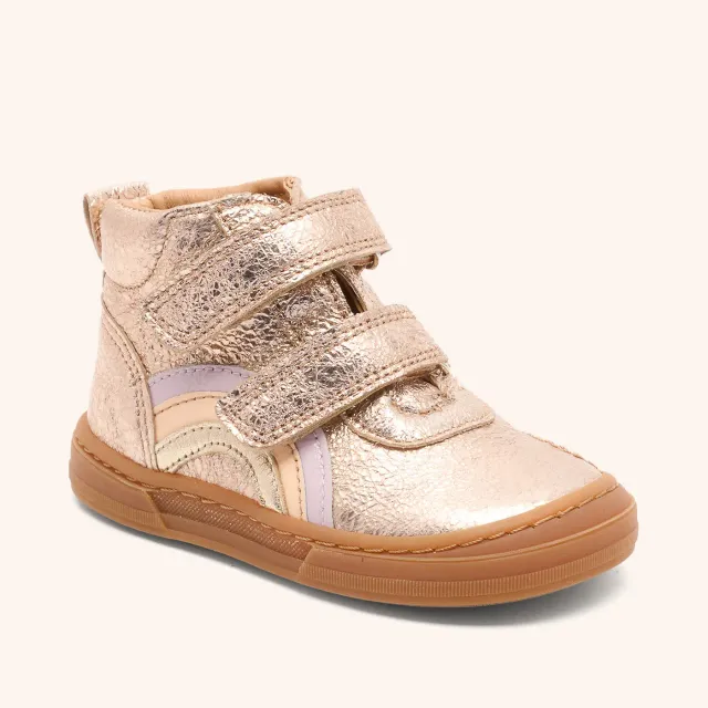 Bisgaard Rainbow sneakers rose gold - velcro