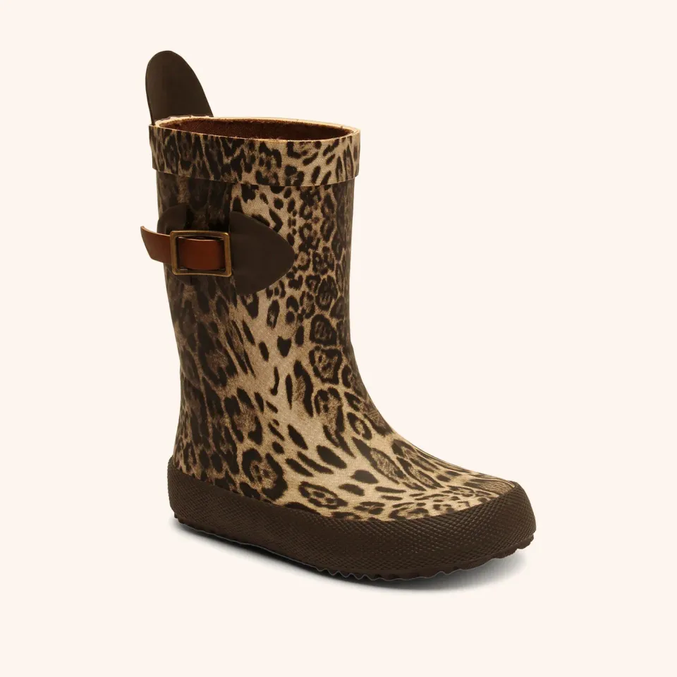 Bisgaard Scandinavia gummistøvle leopard brun bomuld