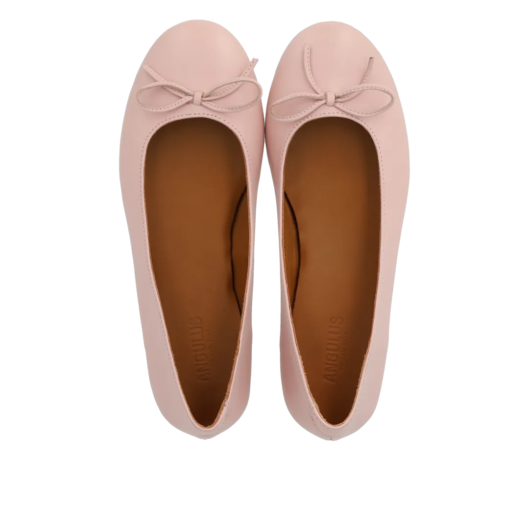Angulus Ballerina med sløjfedetalje ballerinasko læder