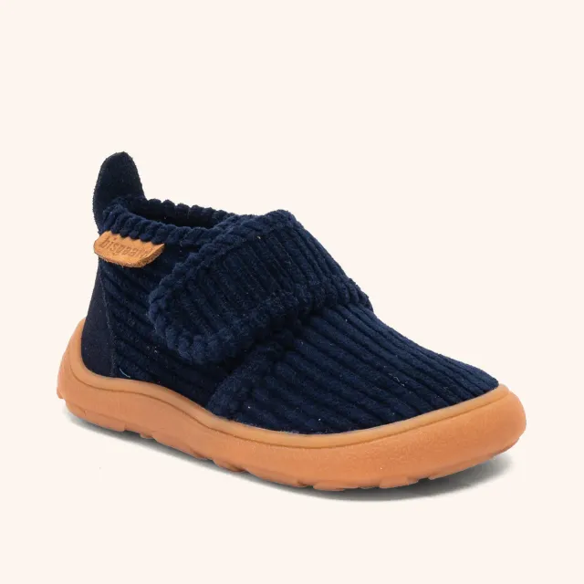 Bisgaard Barefoot Basic hjemmesko navy fløjl