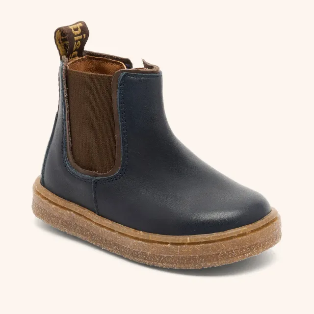 Bisgaard Phillip chelsea-støvle navy læder