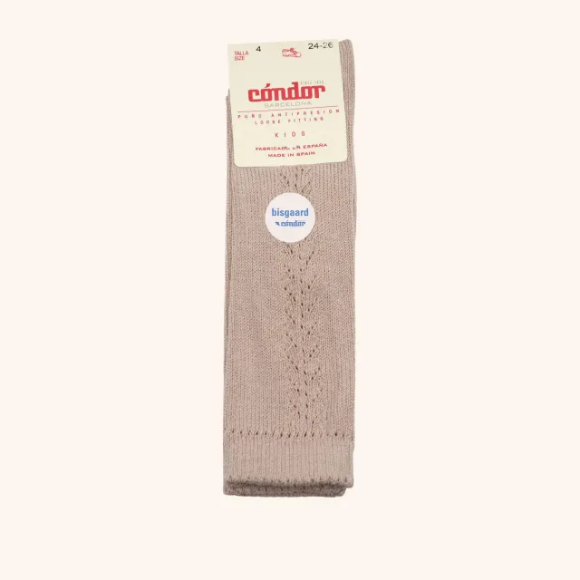 Bisgaard x Cóndor knæstrømper beige bomuld