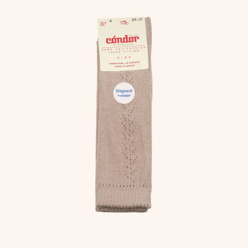Bisgaard x Cóndor knæstrømper beige bomuld