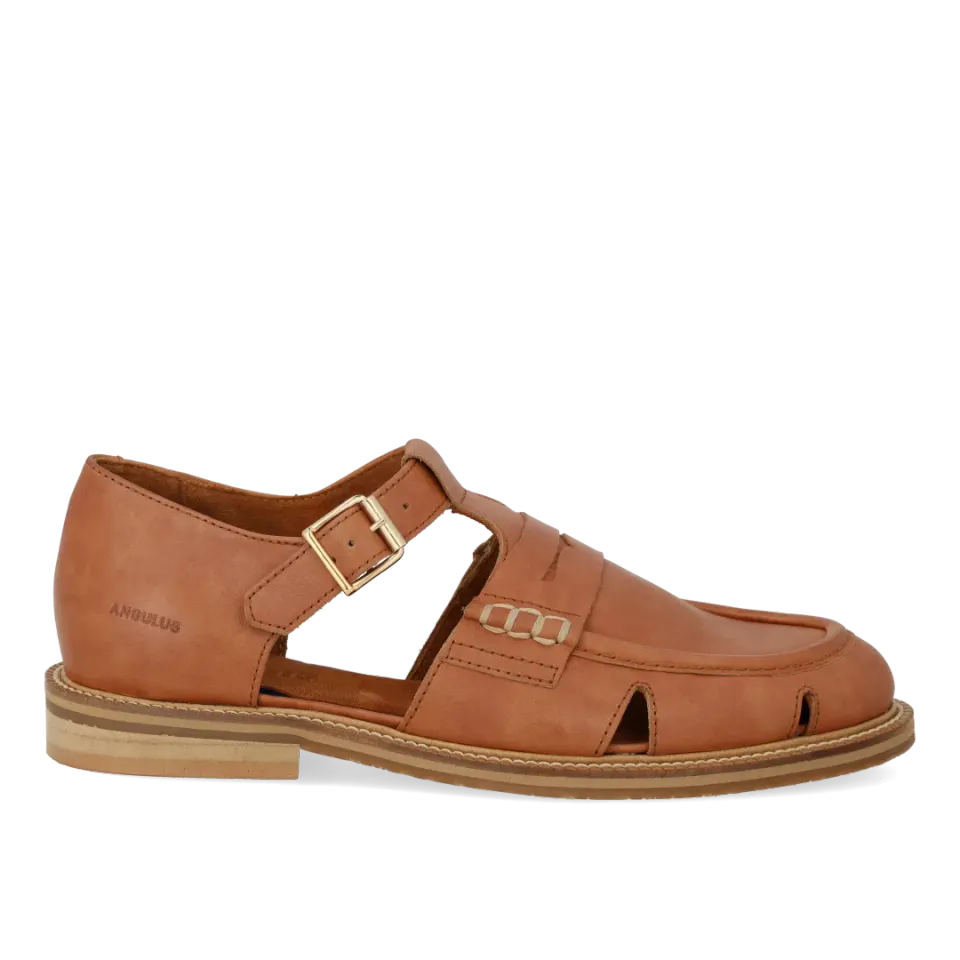 Angulus Penny loafer damesko cut-out stor i størrelsen