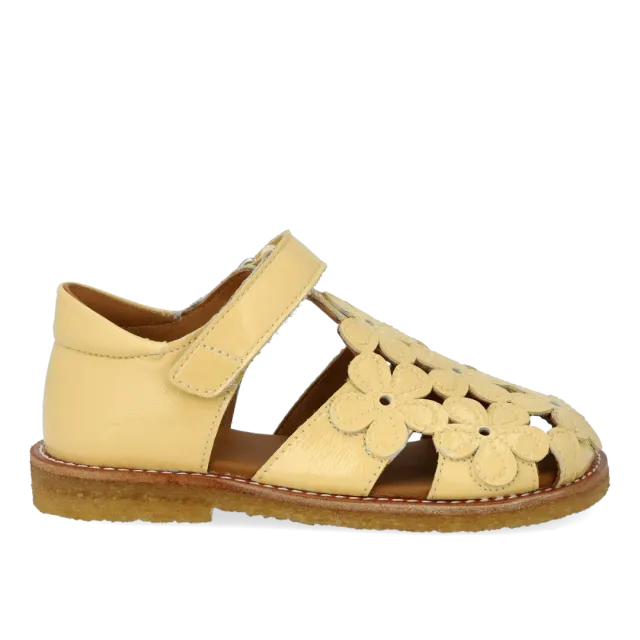 Angulus sandal børnesandal med lukket tå blomster