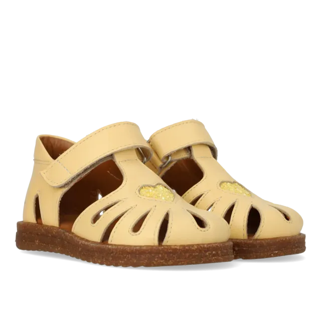 Angulus Begyndersandal glitterhjerte sandaler glitter