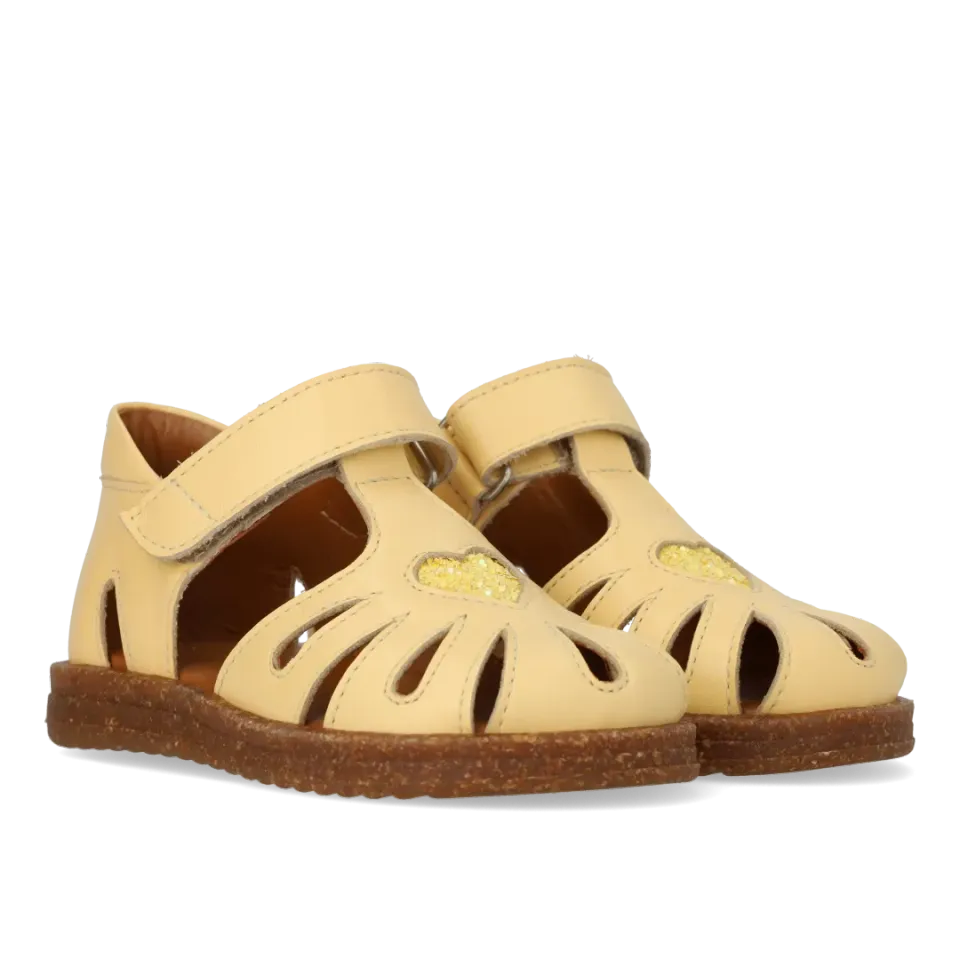 Angulus Begyndersandal glitterhjerte sandaler glitter