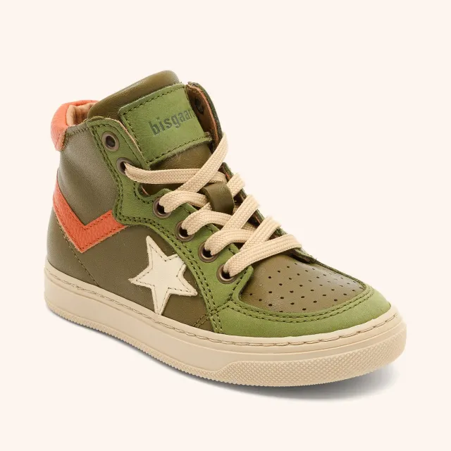 Bisgaard Isak sneaker khaki læder