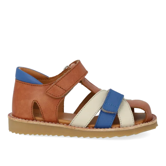 Angulus Colour Block Lædersandal sandaler rummelig str 26-32