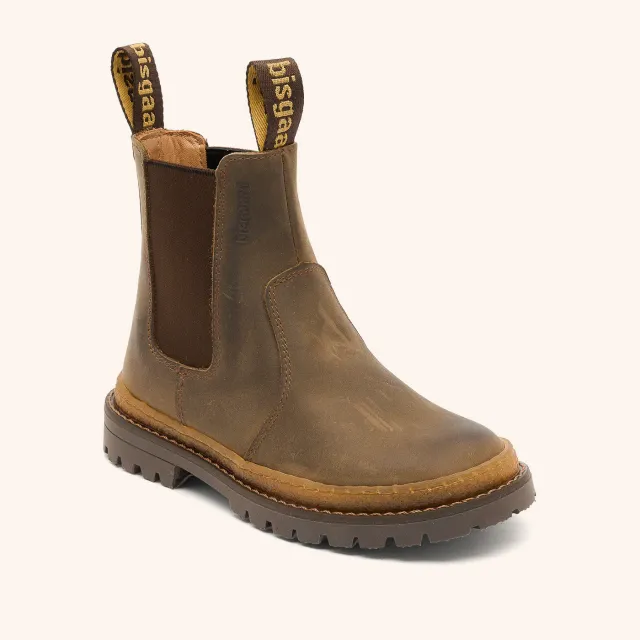 Bisgaard Neo støvle rustic brown cognaclæder