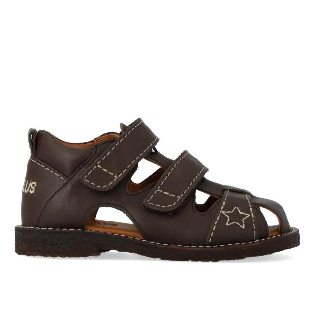 Angulus lædersandal stjernebroderi børnesandal