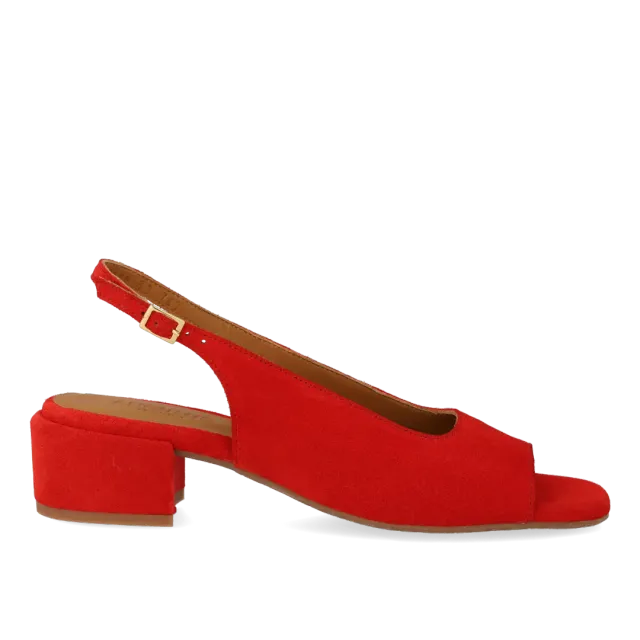 Angulus Højhælet slingback sandal åben tå damesandal