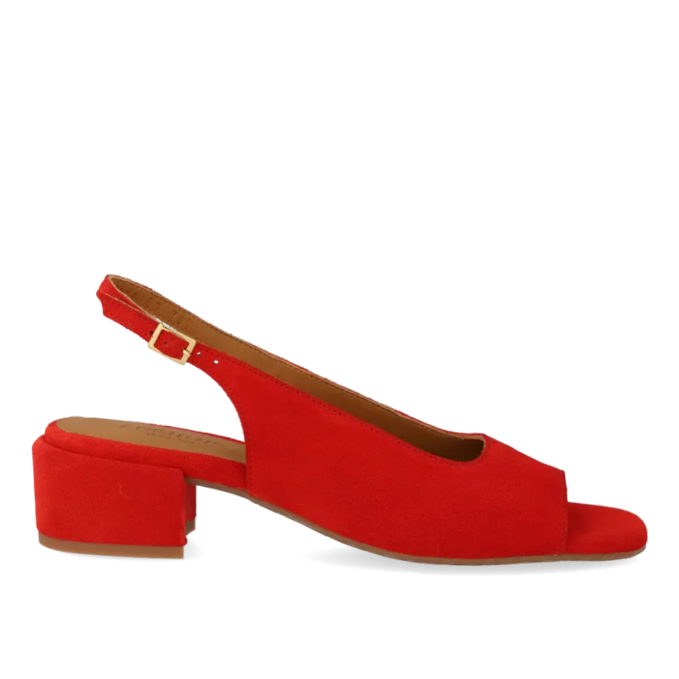 Angulus Højhælet slingback sandal åben tå damesandal