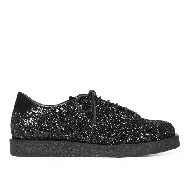 Angulus Glitter sneaker plateau snøre