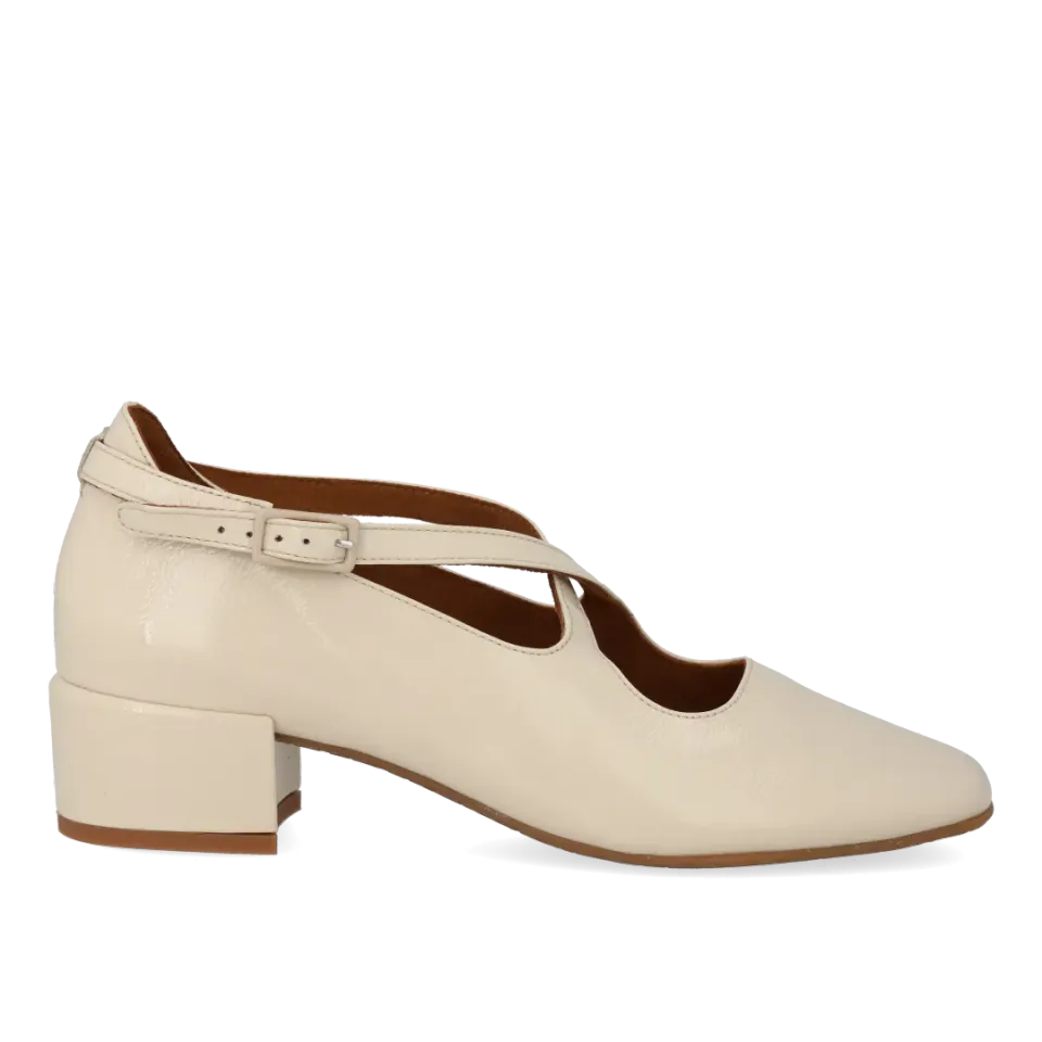Angulus Mary Jane ballerina krydsdetalje dame lak 3,5 cm hæl