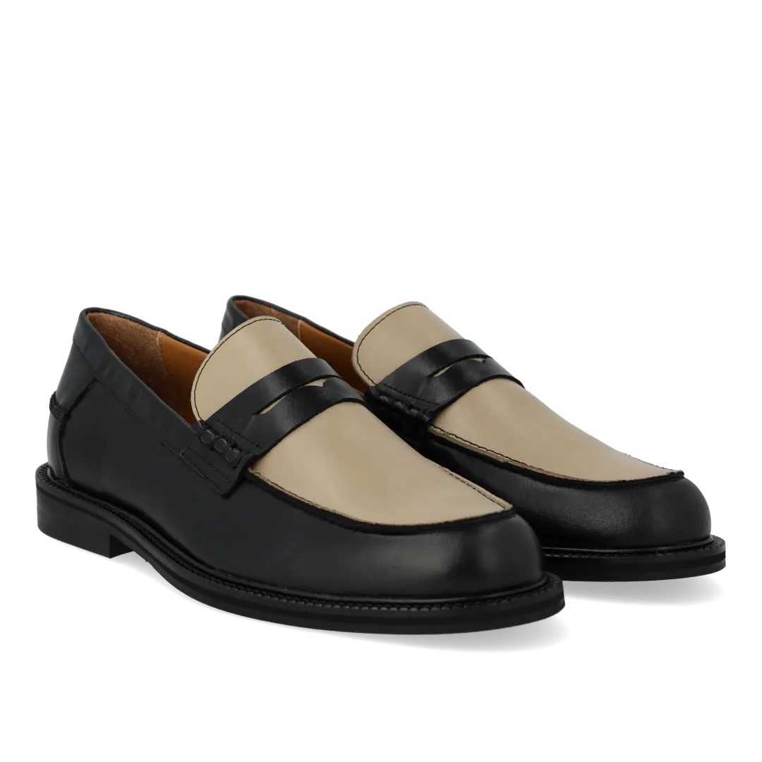 Angulus Klassisk Penny loafers colourblock læder
