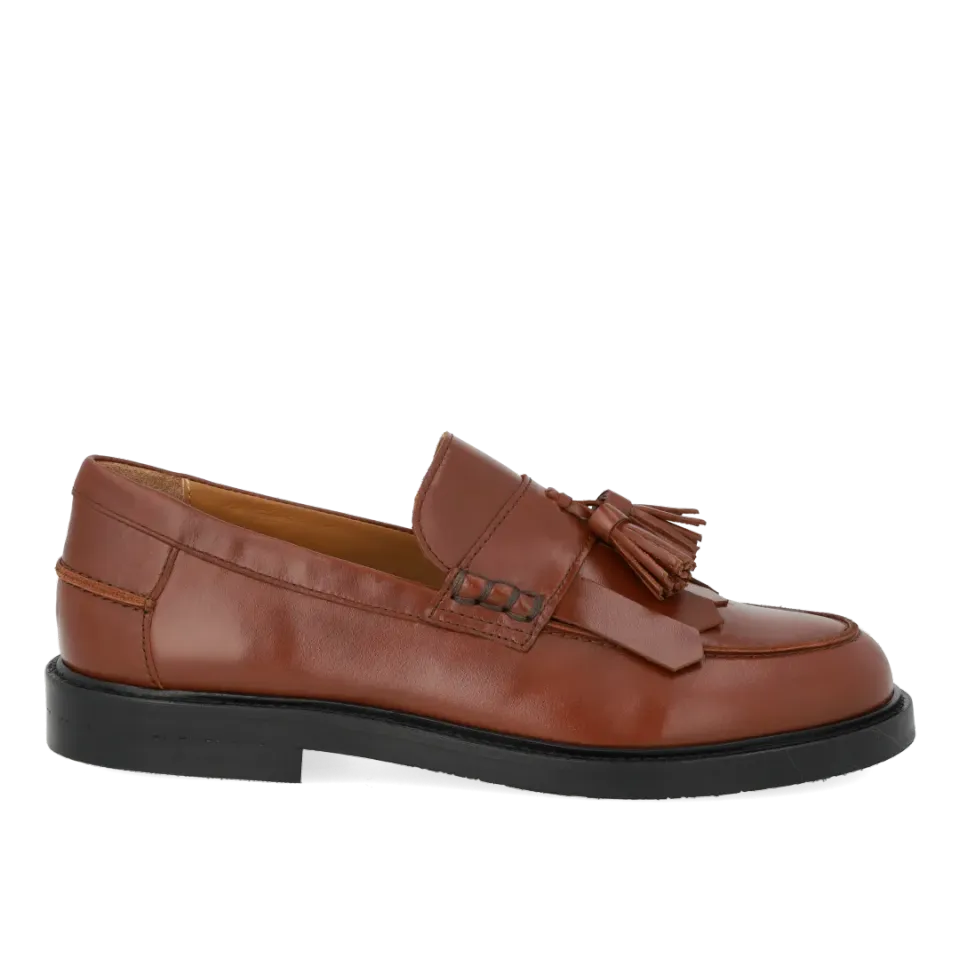 Angulus Bred loafer med frynser og kvastdetalje bred pasform
