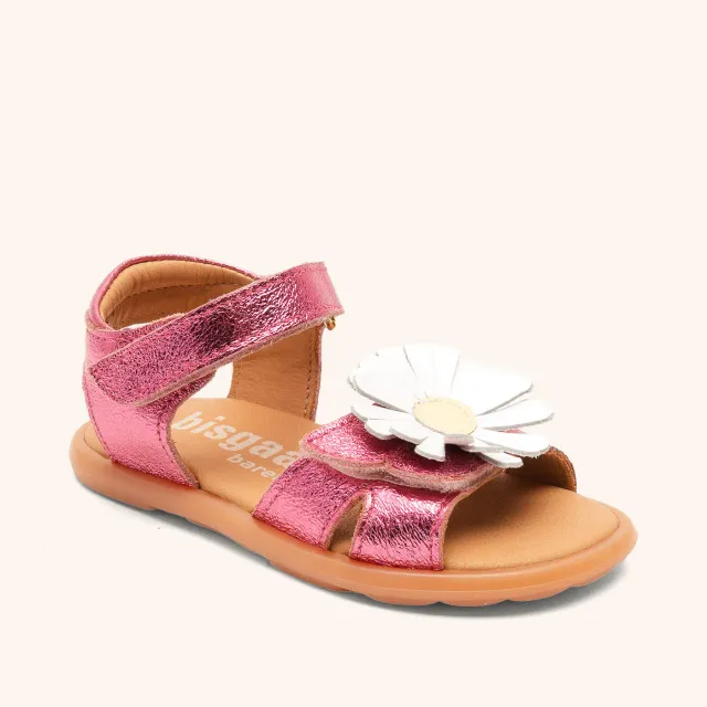 Bisgaard Barefoot Oya sandal pink metallic åben