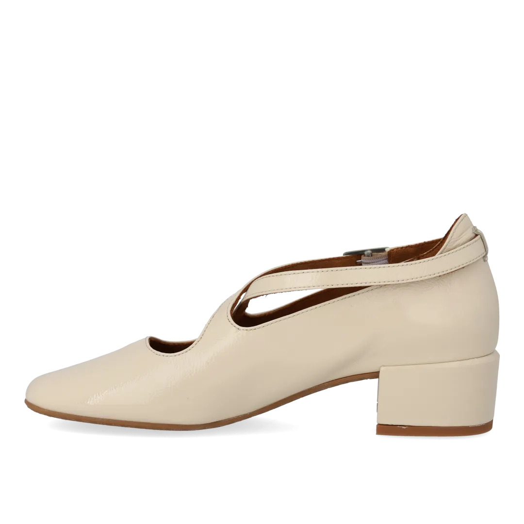 Angulus Mary Jane ballerina krydsdetalje dame lak 3,5 cm hæl