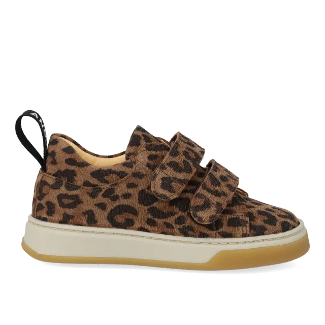Angulus Sneaker med logobånd og velcro børnesneaker ruskind