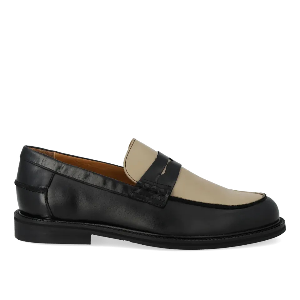 Angulus Klassisk Penny loafers colourblock læder