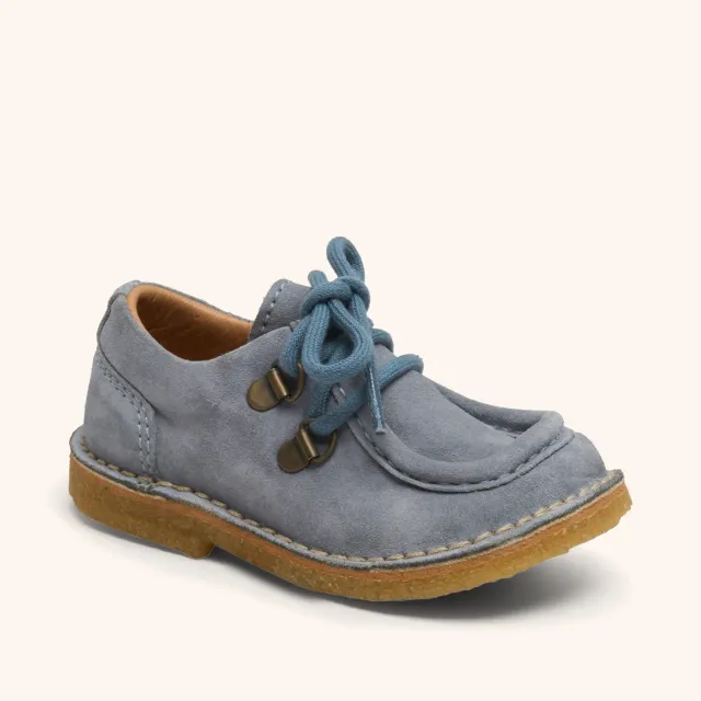 Bisgaard Holden L snøresko baby blue læder