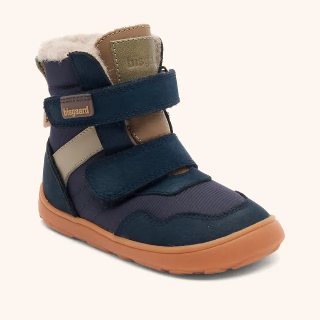Bisgaard Barefoot Timo Tex barfodsvinterstøvle navy