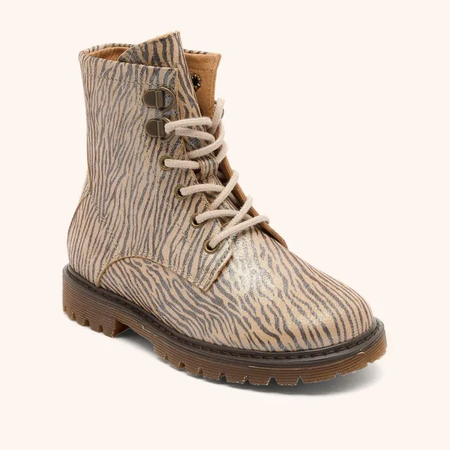 Bisgaard Maia støvle zebra glitter langt skaft