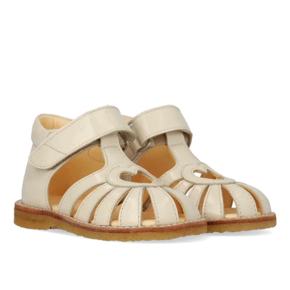 Angulus hjertesandal læder velcro str. 20-25