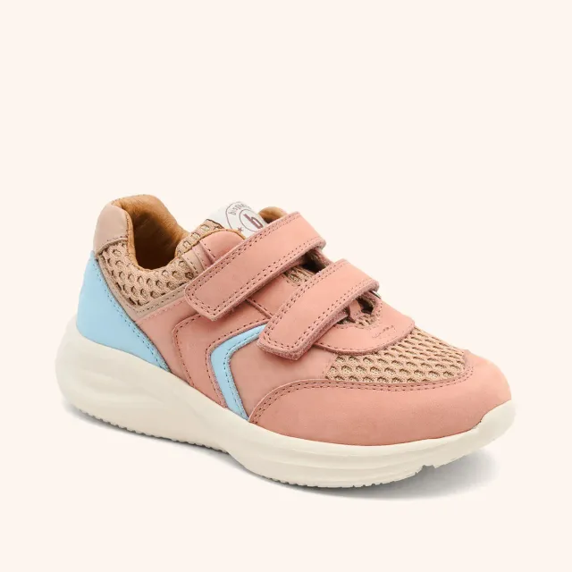 Bisgaard Yuki Glitter sneaker nude læder