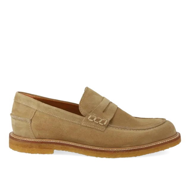 Angulus Penny loafer damesko i skind