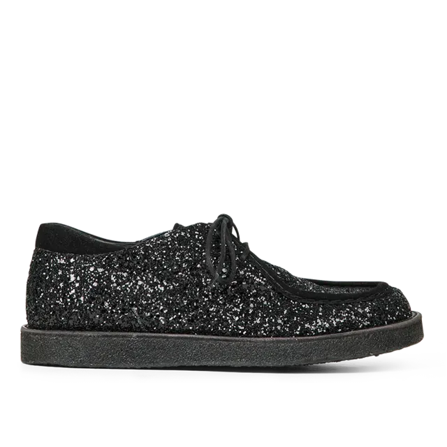 Angulus Snøresko damesko glitter bred