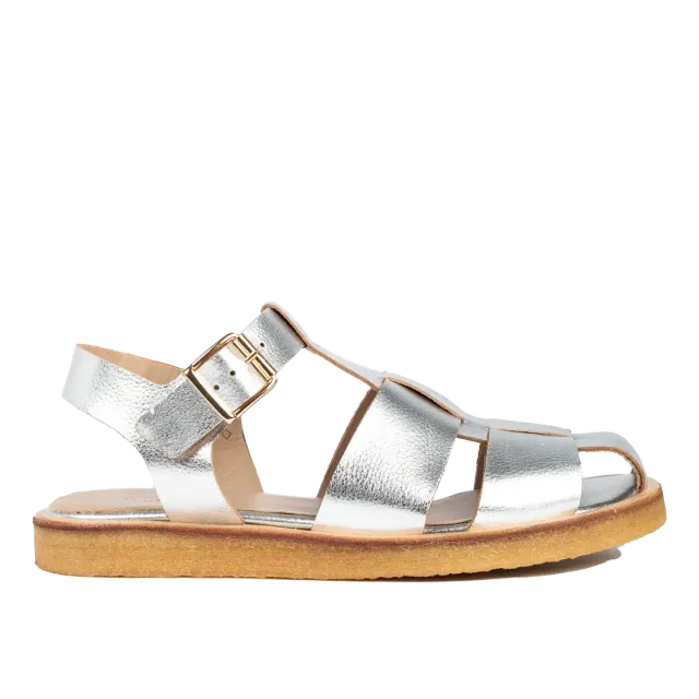 Angulus Remsandal Fisherman sandal sølv
