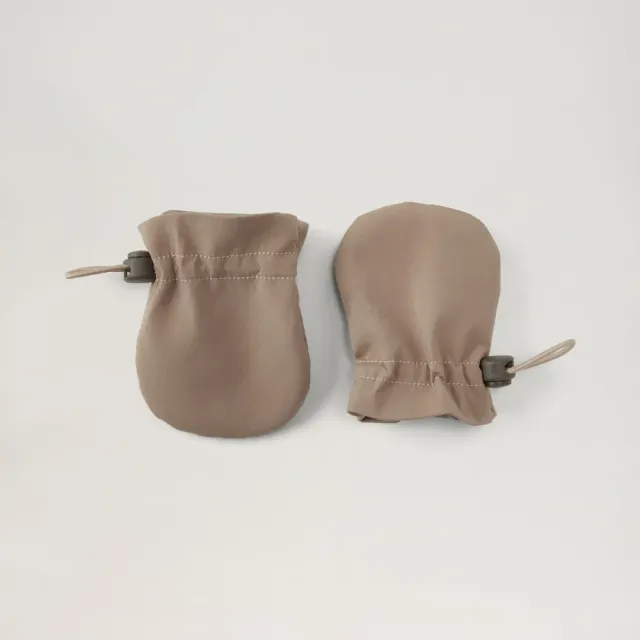 BabyMocs Mittens babyluffer mørkebeige 0-12 mdr