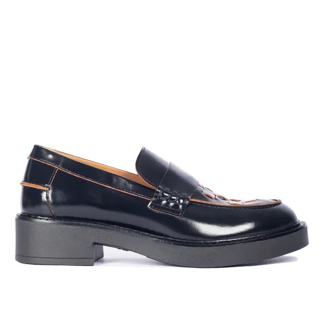 Angulus Penny loafer chunky fletdetalje
