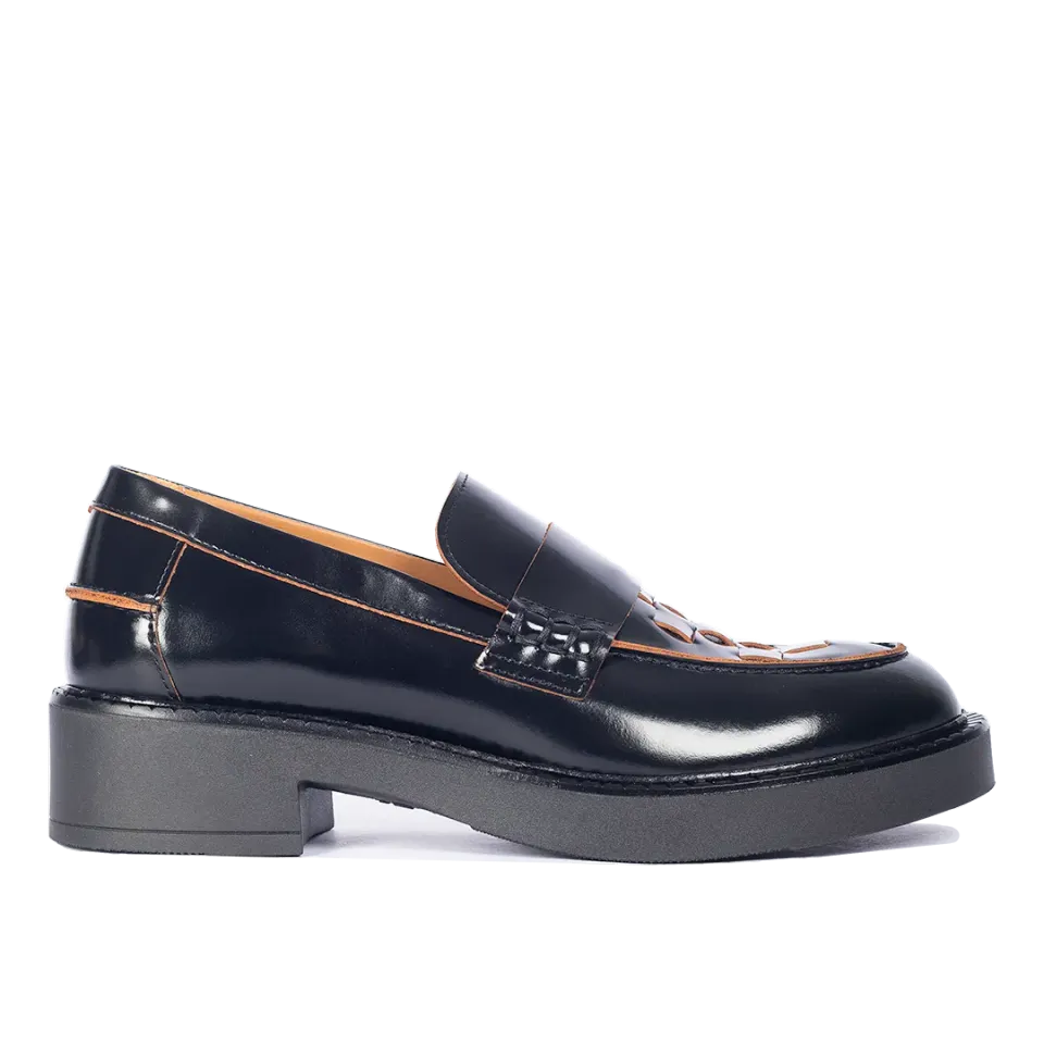 Angulus Penny loafer chunky fletdetalje