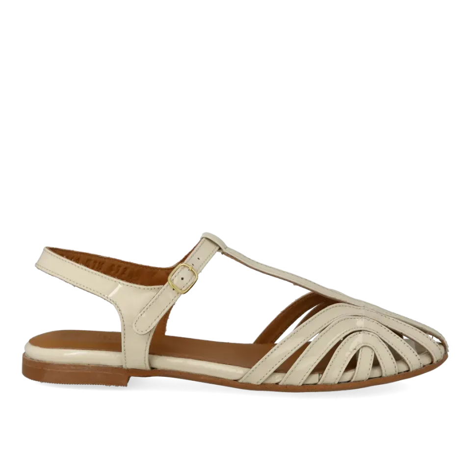 Angulus Flad Sandal T-Strap Organisk Lædersandal
