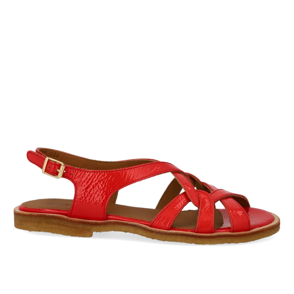 Angulus Sandal med remdetaljer damesandal læder