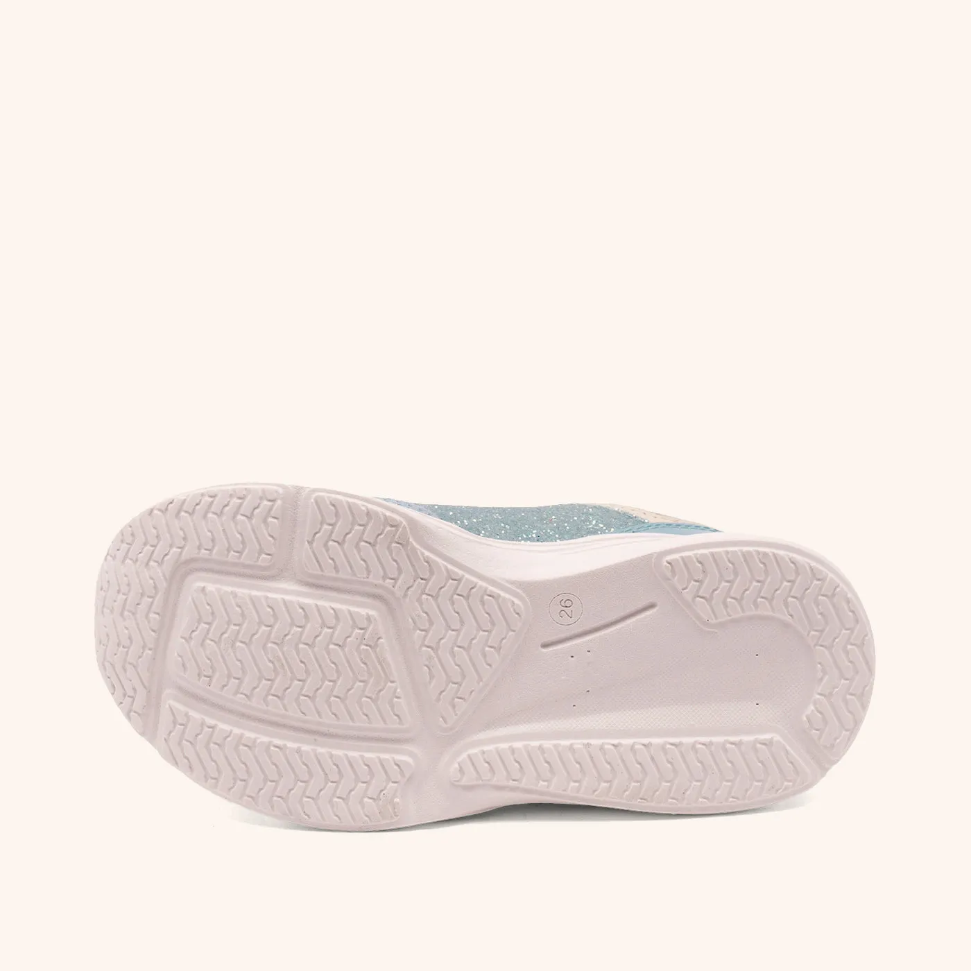 Bisgaard Yuki Glitter sneaker sky velcro