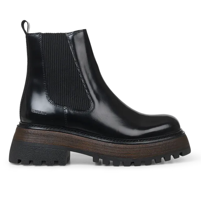Angulus Platform Chelsea støvle dame chunky sort