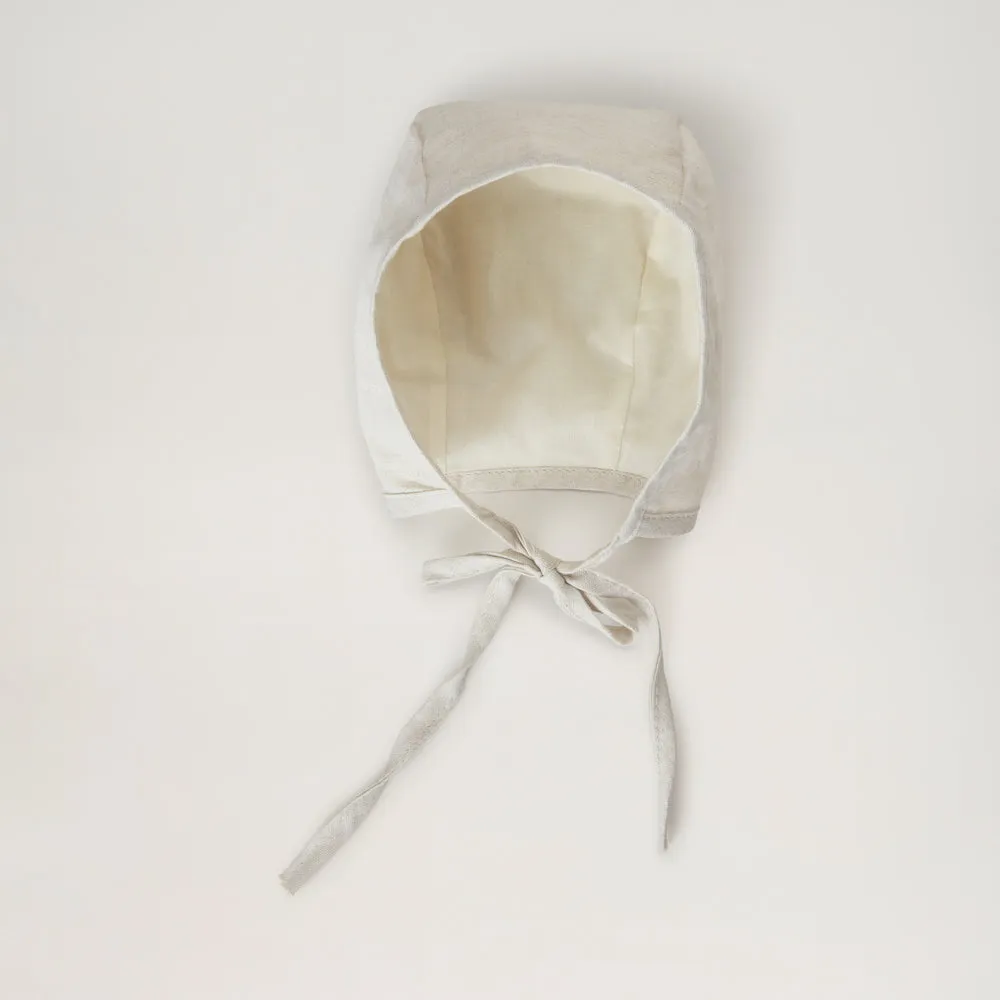BabyMocs hør hue beige bonnet til baby
